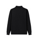 Navigare Italian small sailing men's lapel cardigan autumn and winter commuting pure wool cardigan solid color sweater jacket for men dark night black XL size
