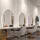 Internet celebrity hair salon dedicated wall-mounted semicircle with light for hair salon perming, dyeing and hair cutting mirror perfect circle haircut frameless 70*90 semicircle backlight official standard configuration