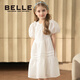 Belle children's clothing children's dress summer new little girl princess shoes baby skirt white sweet pullover dress white 130