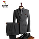 Woodpecker (TUCANO) double-row suit suit men's formal business casual fashion Korean version slim large size wedding small suit for men medium gray (suit + trousers) XL 52 (123-135Jin Jin equals 0.5 kg)