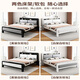 Kehu Bed Iron Bed Double Bed 1.5x2m Iron Frame Bed Household Iron Bed Frame Black Bed Frame High Tail White Soft Pack Popular Model 1.5*1.9/2.0m Default 2.0