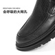 Belle Foot Lazy Shoes Herren Kuhläsesandleder geschlagen atmungsaktives Geschäft Casual Leder Schuhe A1449BM4 Schwarz 42
