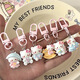 Kt katie chat mignon dessin animé porte-clés pendentif meilleur ami fille petit cadeau d'étudiant sac à école accessoires kitty couleurs aléatoires 2