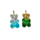 Yuki Satomaru-sama Korean 14K gold necklace cute multi-color versatile candy gummy bear pendant accessories (spring buckle)