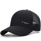 LSIAKT hat men's summer non-fading mesh breathable and fast drying sun protection baseball cap thin hard top baseball cap men's black (back net style) one size L (55-60cm)