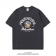 Bebw American Modemarke Sommer gedrucktes kurzärmeliges T-Shirt-Herren 2024 New Loose Retro Vielseitige Basis-Shirt Casual Top Navy T-Shirt-3884 S [75-95jin [Jin gleich 0,5 kg]]