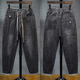 梦园朵夏季牛仔裤男士松紧腰高弹力宽松版型休闲裤男韩版潮流小脚裤长裤 常规 3887黑色 28  90-105