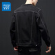 
Jewish black denim jacket men's autumn new American versatile work jacket retro street casual trend top 9901J black XL [recommended 125-140Jin [Jin equals 0.5 kg]]