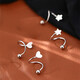 DL 1998 Fat Donglai same style platinum pt950 earrings female star earrings love ear bone nails female spring screw temperament (star-shaped) rotating earrings pair