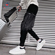 AEMAPE casual pants for men, handsome loose 2025 new summer gradient pants trendy versatile harem pants black M