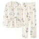 Catman (Miiow) Pyjamas mit Brustpolster für Frauen reine Baumwollfeder und Herbst 2024 Neue dünne lange Ärmel für Outdoor -Kleidung süße Heimkleidung Set LMSJ753 m