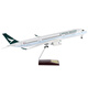 Junmin civil aviation aircraft model Cathay Pacific simulated static passenger aircraft model Airbus A350 collection gift ornaments 47CM resin with lights and wheels