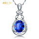 BOGLIA brand necklace for women, tanzanite inlaid with diamonds, 18 gold K pendant, clavicle Christmas birthday gift for the elderly, 2.10 carat tanzanite pendant, 4A grade, customized within 7 working days