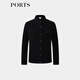 PORTS men's clothing 2025 spring and summer new wool cashmere blended soft and warm jacket knitted cardigan black S
