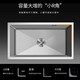 XMSJ窄边拉丝304不锈钢水槽单槽嵌入式台中台下盆厨房手工厂家直销 拉丝窄边4840标配套餐