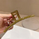 Jisen Family Large Shark Clip Jelly Color Clip Korean Acrylic Translucent French Back Head Dish Hair Simple and Versatile One-line Jelly Ash [13CM]