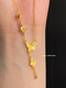 Congye's new 18.K butterfly tassel necklace for the fugitive princess sterling silver gold plated clavicle chain personalized fashion gift new 18K gold butterfly tassel necklace three butterflies