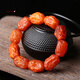 Fat Donglai's same style natural raw amber raw stone bracelet natural raw beeswax bracelet raw mine old beeswax for men