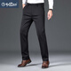 Goldlion men's thick warm business casual trousers autumn and winter velvet thickened non-iron middle-aged dad trousers Navy blue (plus velvet) thickened Navy blue (plus velvet) thickened 31