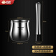 Heqing 304 stainless steel garlic pounder kitchen household manual garlic grinder garlic mortar mash jar masher garlic press solid one-piece garlic pounding cup