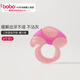 Bobo infant teether molar stick baby teething toy soft silicone boilable chewable third-level tooth-fixing teether magic mushroom-pink