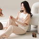 Kurzärärmelte Baumwoll-Pyjamas Set Summer Pure Baumwollhosen Home Kleidung koreanische Streifen können außerhalb von Y9721 m getragen werden (empfohlen 75-95jin [Jin gleich 0,5 kg])