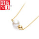 Xuanshi Prayer Series 18K Gold Freshwater Pearl Necklace Clavicle Chain Gentle and Elegant Birthday Anniversary Gift White Moon Soft Light