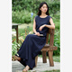 Van Ximan Temperament Einfacher Designanzug Rock für Frauen 2025 Sommer neuer ärmelloser oberer Rock zweiteiliger Set M9882 Universe Dark Blue XL