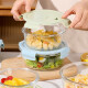 Cialcopper Round Lunch Box Worker Can Microwave Heating Special Bowl con caja de almuerzo de lonchera de vidrio de arroz Caja fresca [Básica] Ronda sin separación 1050ml*2