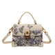 ESDS HONG KONG Brand Geuthesine Leather Women's Sac Luxury Luxury 2025 Nouvelle mode Bouton de verrouillage Small Sac à carré Bouton de verrouillage Single Bouteau Single Body White (coffret cadeau Counter Box)