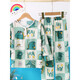 Pajama de los niños Ultraman en primavera y otoño de manga larga de manga larga de algodón delgada de algodón delgado ropa con aire acondicionado ropa para niños grandes para niños 2025 Nuevo estilo Dragón a cuadros de doble cuadro de venta caliente 140 140cm