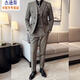 Jason's high-end woolen suit jacket men's autumn and winter business formal double-breasted casual suit suit Korean version slim black (suit + vest + pants) 3XL (150-165Jin Jin equals 0.5kg)