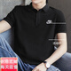 耐克（NIKE）商务OLO衫夏季正品翻领运动T恤男士休闲半袖FN3895官方旗舰正 黑色FN3895-010 纯棉透气 假一赔 S 推荐100-120斤