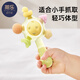 Tile hand rattle teether baby toy 0 to 6 months and above, newborns can chew and hold, apple green, comes with storage box + anti-lost chain