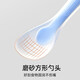 嫚熙（EMXEE）宝宝硅胶软勺餐具婴儿喂奶喂水勺子儿童吃饭辅食碗勺2支 晴空蓝+赤霞橙