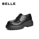 
Belle Thick Sole Derby Shoes Men's Shoes Winter New Commuter Formal Shoes Business Casual Leather Shoes A1695DM4 Black 41 (255mm)