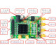 AD9854模块 高速DDS模块 4通道信号源发生器正弦波方波信号发生器 AD9854模块+5V1A开关电源