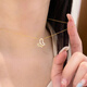 Tiansi 22k gold color silver butterfly necklace half diamond boutique clavicle chain simple ins small butterfly exquisite gift to girlfriend hollow