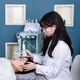 Hydrogen-oxygen small bubble beauty instrument, the same model used in beauty salons to clean, absorb, remove blackheads and acne, and inject oxygen into the facial water light instrument, double pump green, 10-in-1 (all-purpose model)
