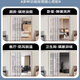 Jinkaidun aluminum alloy folding door partition door kitchen living room bathroom indoor no lower rail air conditioning sliding door invisible sliding door gray
