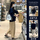 Mère de maternité de Ranqi Vêtements d'été coréens chemises plissées lâches printemps et été maternité d'été pantalon large à jambes d'été