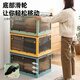 Winterret Storage Box Home Folding Wardrobe Clothes and Quilts Storage Artifact Plastic Transparent Storage Box Toy Organizing Box Five-Side Doors - Ruozhu Green Extra Large 60*42*33.5cm