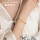 HONEYGOLD 蜜金珠宝黄金手链足金古法珐琅四叶缘纹链子HGA1453工费695元/件 11.77g 17＋2cm