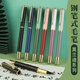 Hangshi stylo-style brosse en métal Hair Wolf Petit script régulier stylo à copie du stylo peut ajouter de l'encre et de la magnifique stylo calligraphie pratiquer l'eau du robinet stylo doux gris clair k826 Boîte-cadeau stylo doux + pointe lumineuse au stylo + absorbeur d'encre + 4