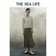 THE SEA LIFE半身裙女欧海一生 a字裙高腰鱼尾半身裙秋冬新款13116 茶色 M