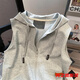 Le nouveau sweat à gilet sans manches de Van Zhesha pour le printemps, une veste cardigan à capuche pour femmes de style gilet à gilet glissé de style coréen top 841 Clip de cheval en laisse blanche 2xl 180