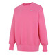 Nike (Nike) Sweatshirtjacke Frauen 2025 Sommer Neue Sportswear Strickted verdickte modische, warme runde Nackenpullover FZ6537-684 Barbie Powder M.