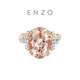 Chow Tai Fook ENZO Classic Colorful 18K Gold Morganite Diamond Ring for Women EZV6512 Birthday Gift No. 11