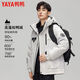 Duck King Yibo star's same style winter men's short down jacket hooded workwear thickened warm casual jacket trend