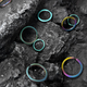 Pure titanium alloy key ring school bag pendant high-end car key ring color not rusty male and female hanging ornament key ring colorful 10mm (5 pieces)